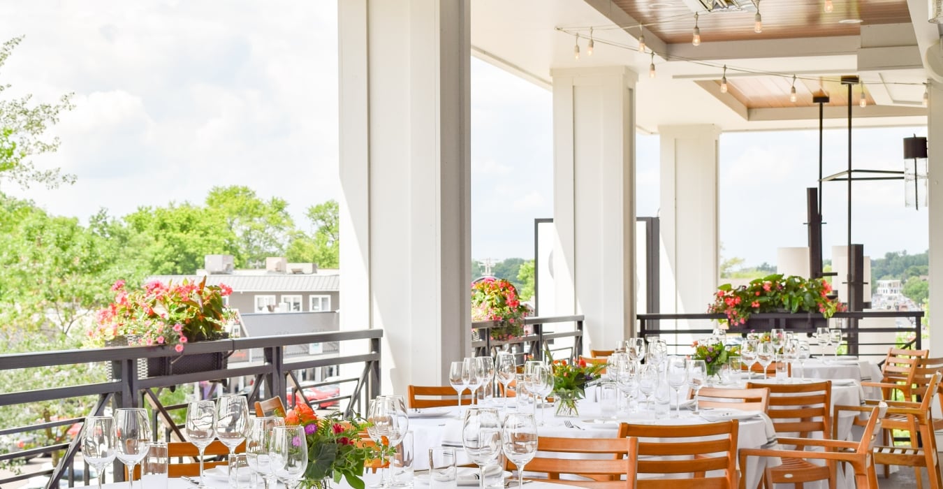 outdoor event with table and chairs