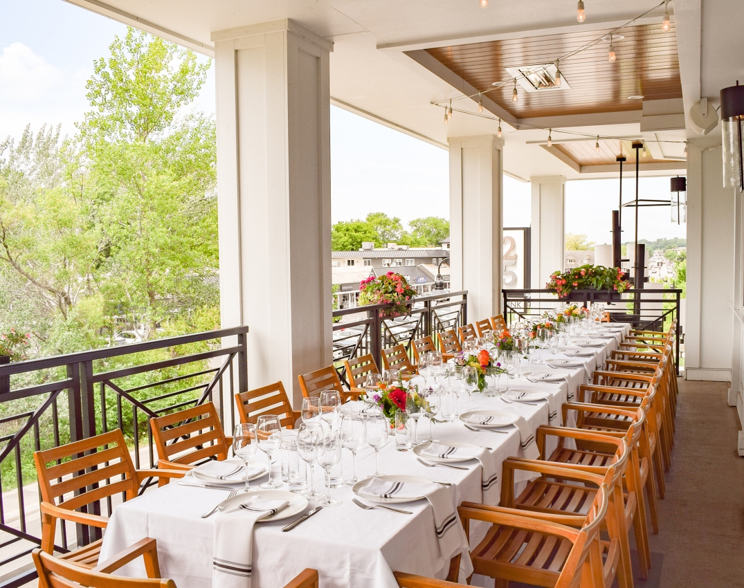 outdoor event with table and chairs