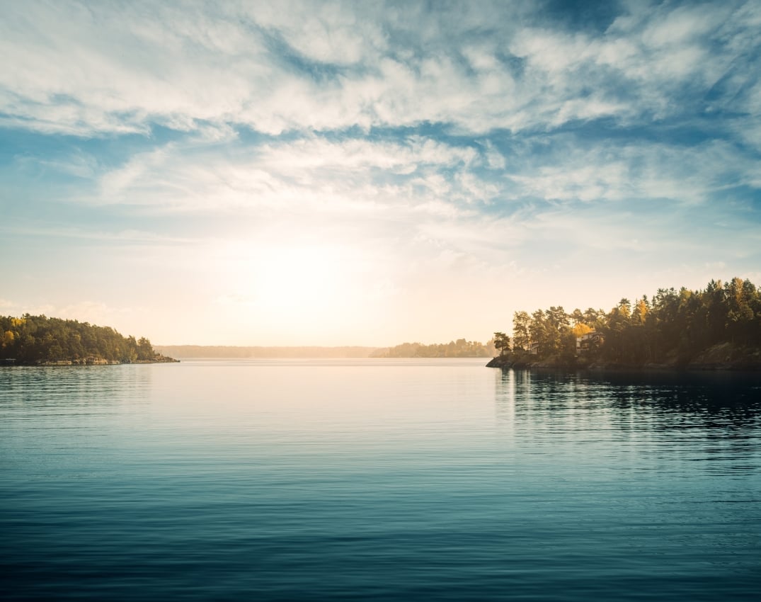 Serene lake view near Wayzata in fall