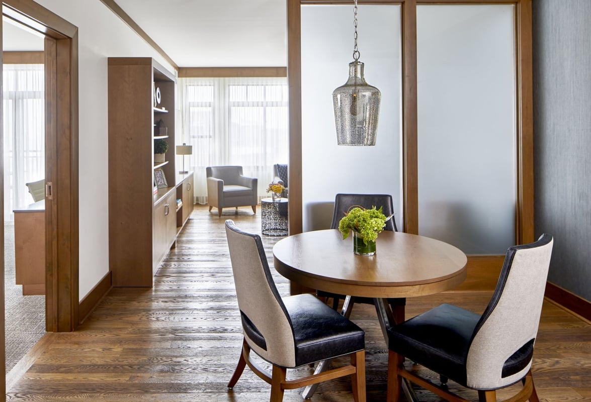 luxury suite dining area