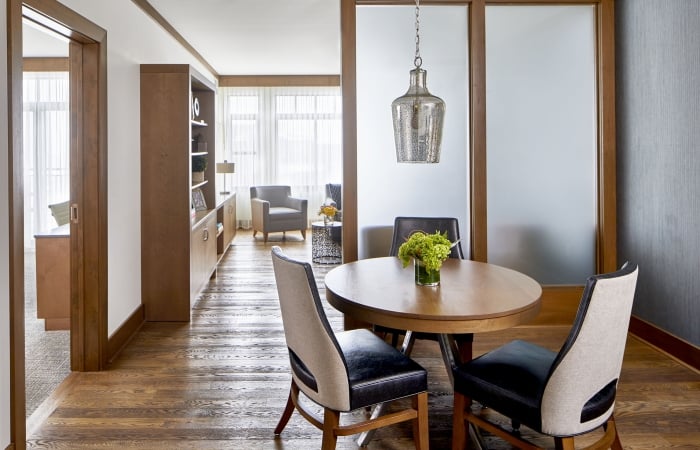 luxury suite dining area