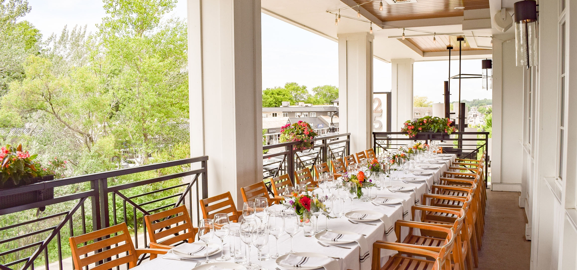 outdoor event with table and chairs