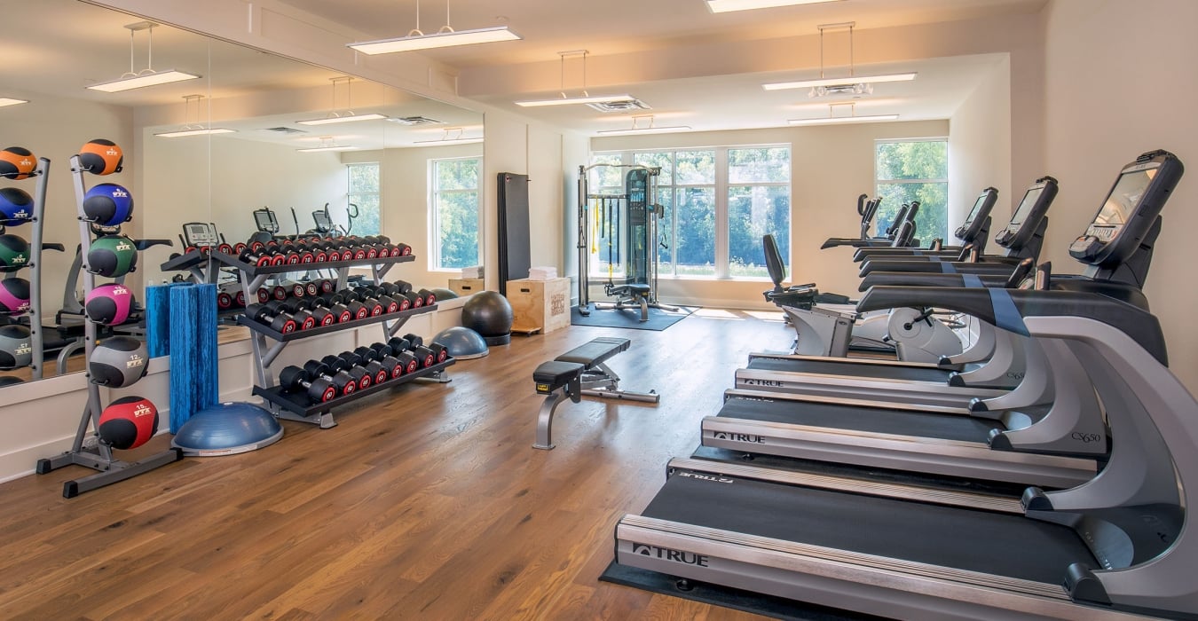 fitness center at hotel landing