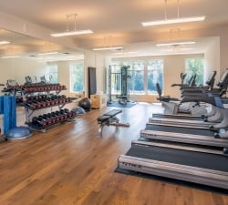 fitness center at hotel landing