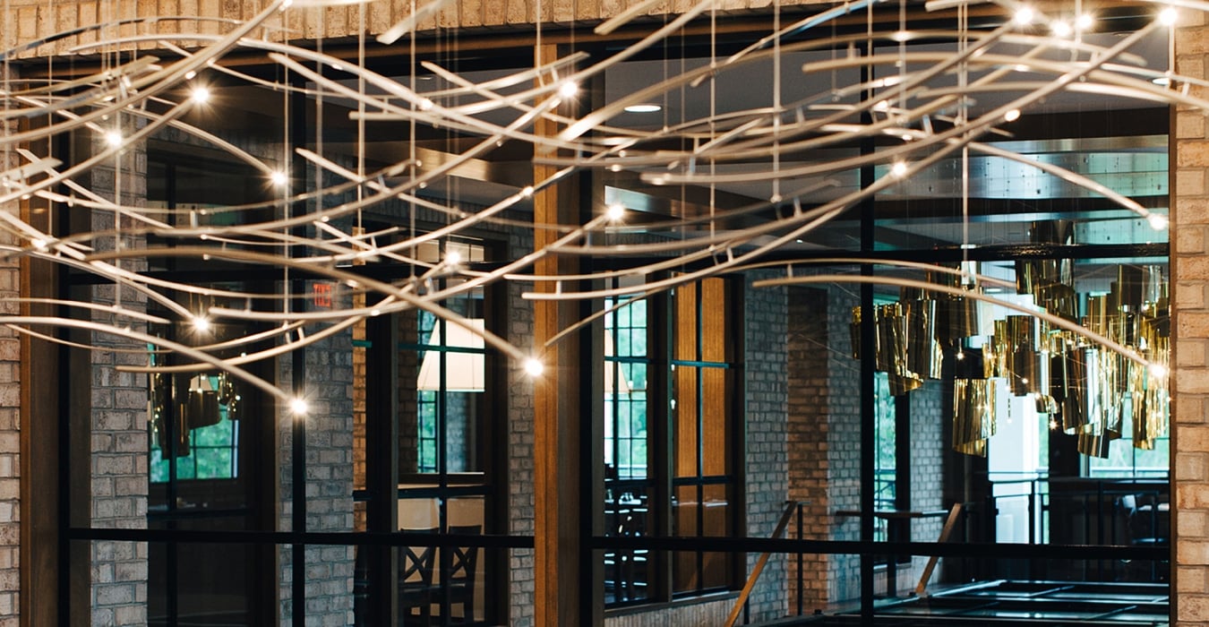 interior lights at hotel landing