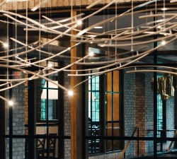 interior lights at hotel landing