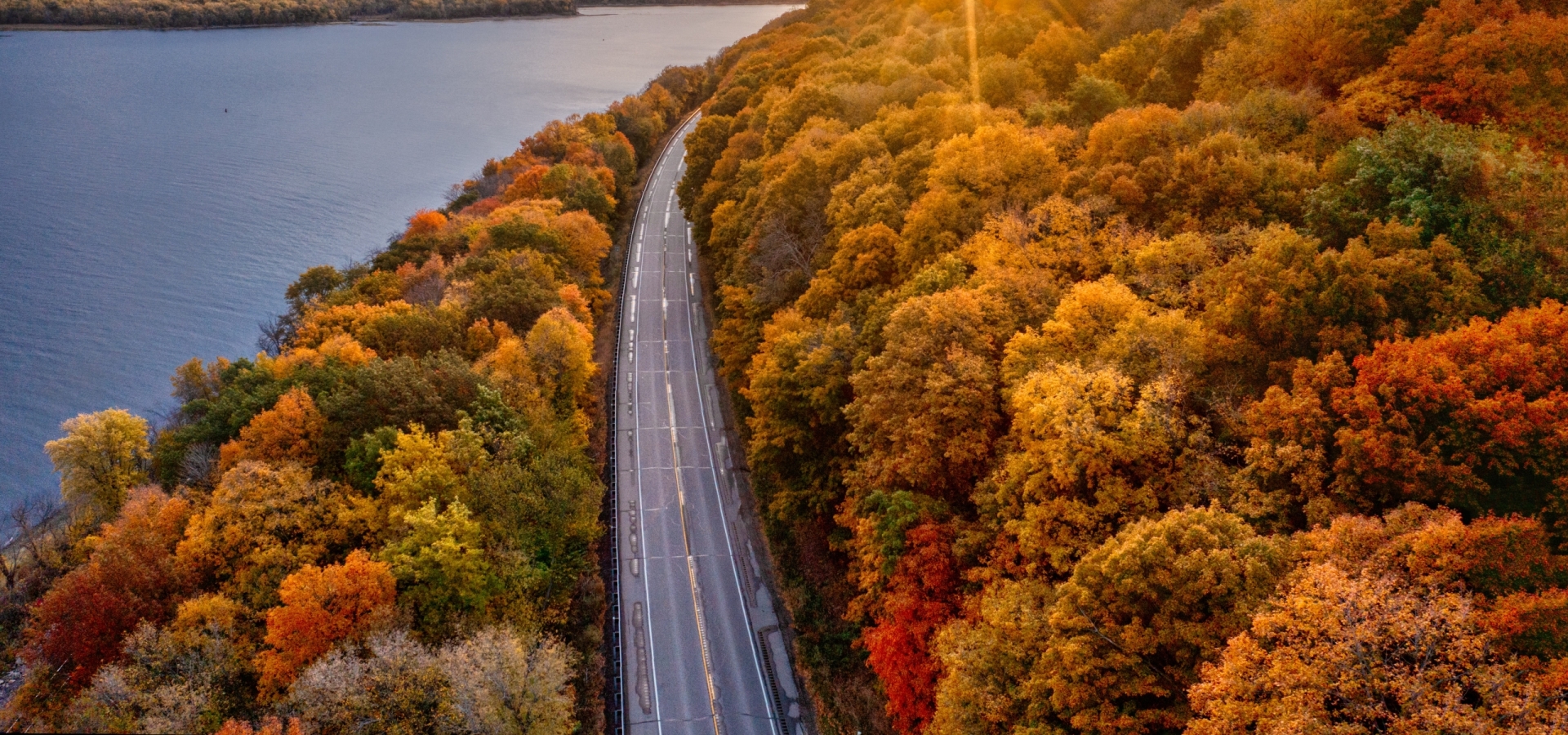 fall colors on the lake