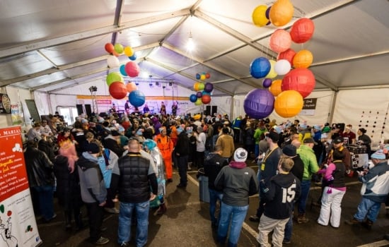 a group of people at a chili tasting competition