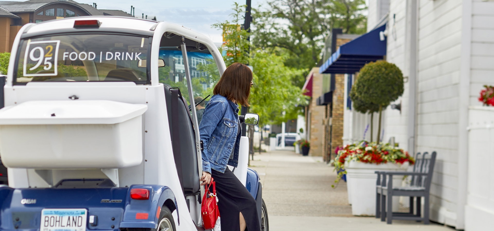 Electric Vehicle Dropping Off Guest