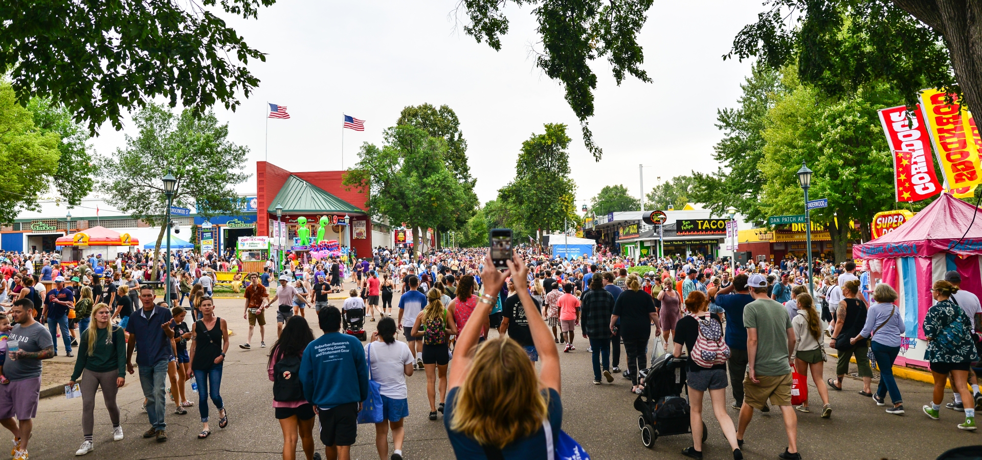 A crowd of people at the Minnesota State Fair