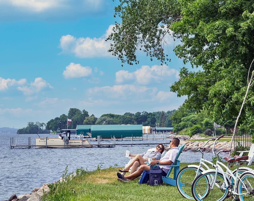 Lake Minnetonka waterfront scene in Wayzata