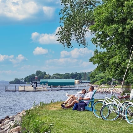 Lake Minnetonka waterfront scene in Wayzata