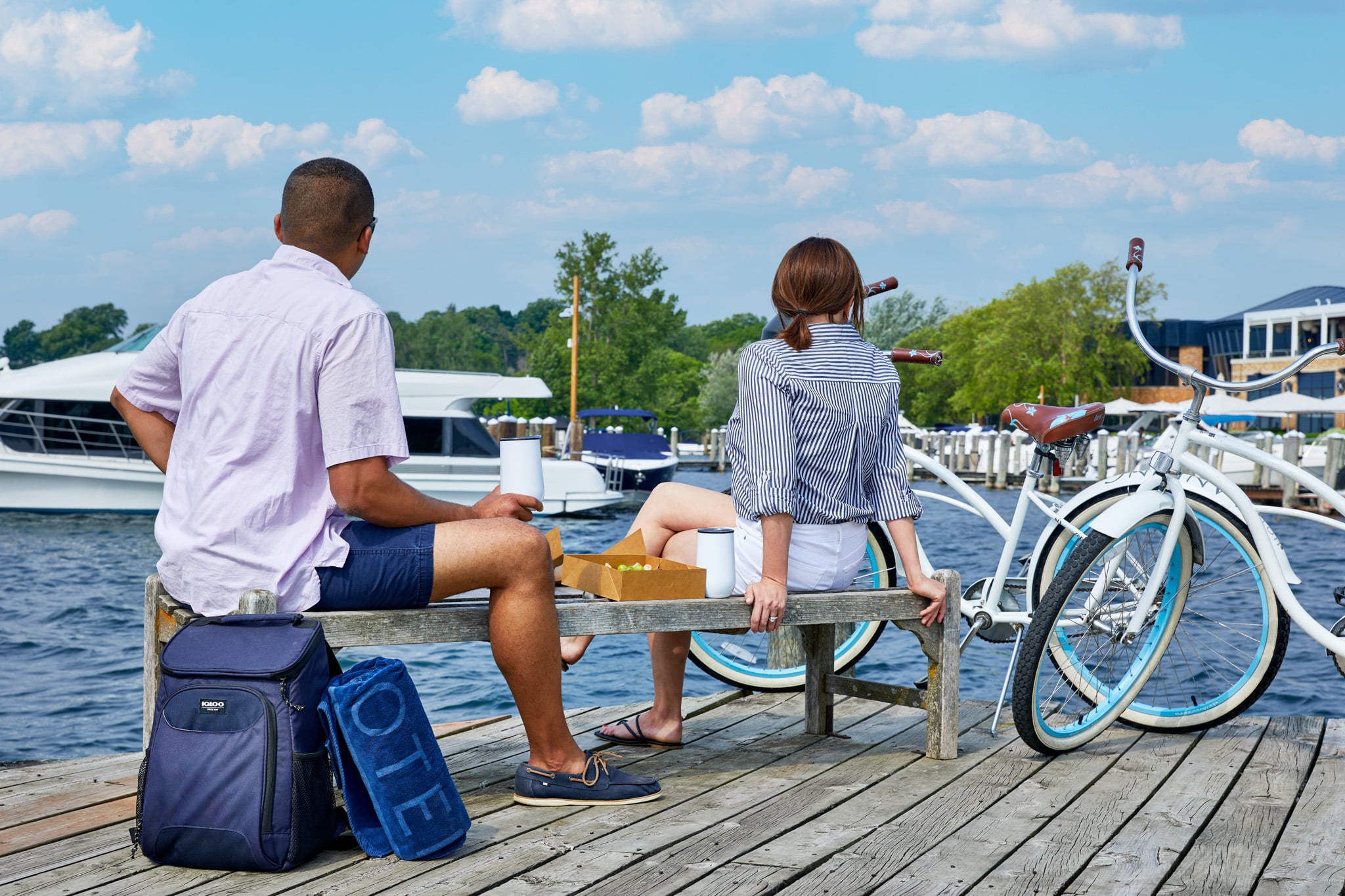 Lake Minnetonka lifestyle — biking along the Wayzata Lakewalk