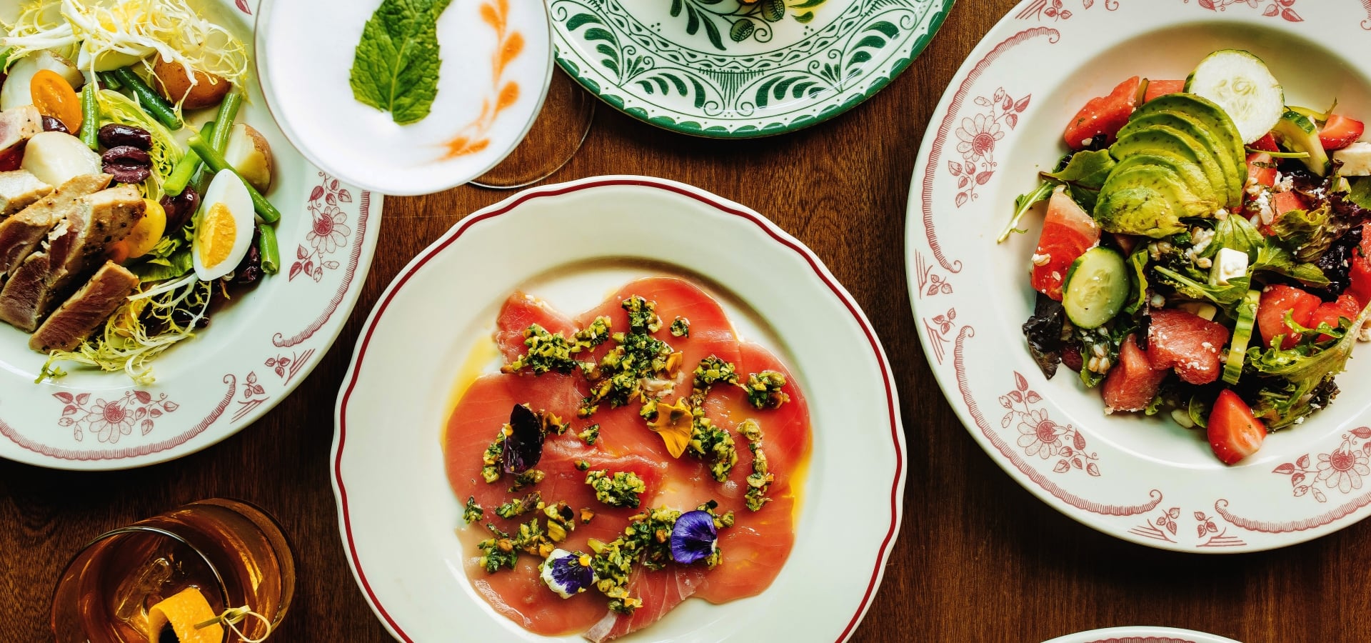 Variety of food served at Belle & Grey